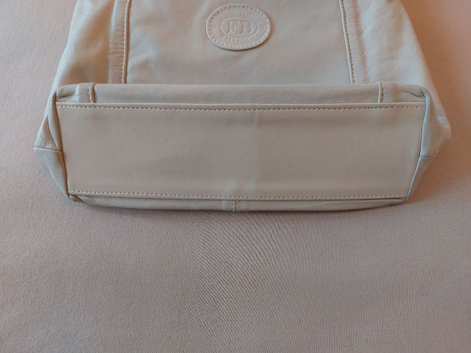 Handtasche grau/beige - weiches Material in Sprockhövel
