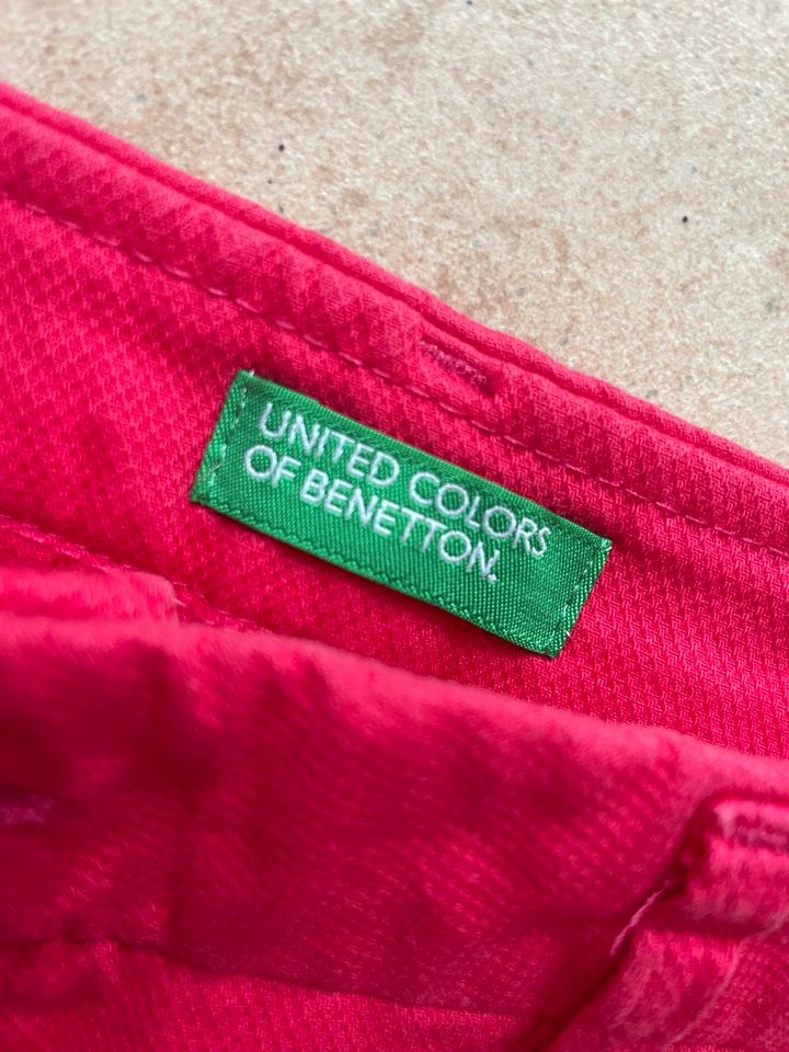 w NEU UNITED COLORS OF BENETTON  SOMMER STOFF HOSE PINK 32 XXS in Mainz