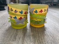 Deko Teelichter grün gelb bunt Schmetterlinge Niedersachsen - Hanstedt Vorschau
