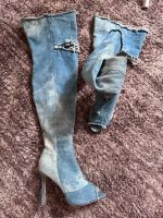 Jeans Overknee Stiefel, Damen Stiefel, Overknees, Größe 38 Hessen - Melsungen Vorschau