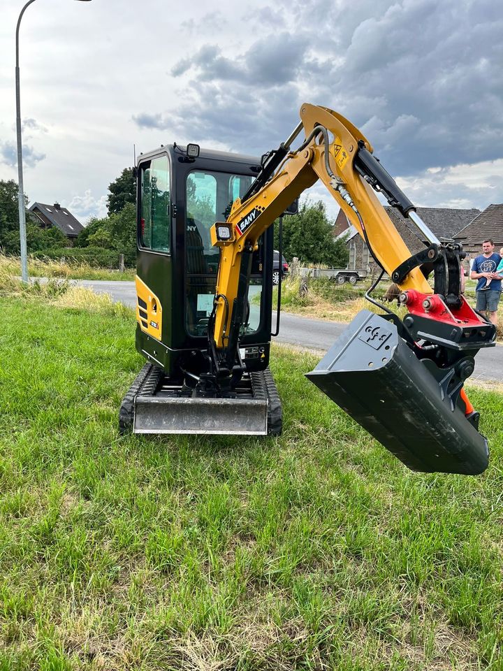 Minibagger Bagger 1,9t Miete Vermietung in Nettetal