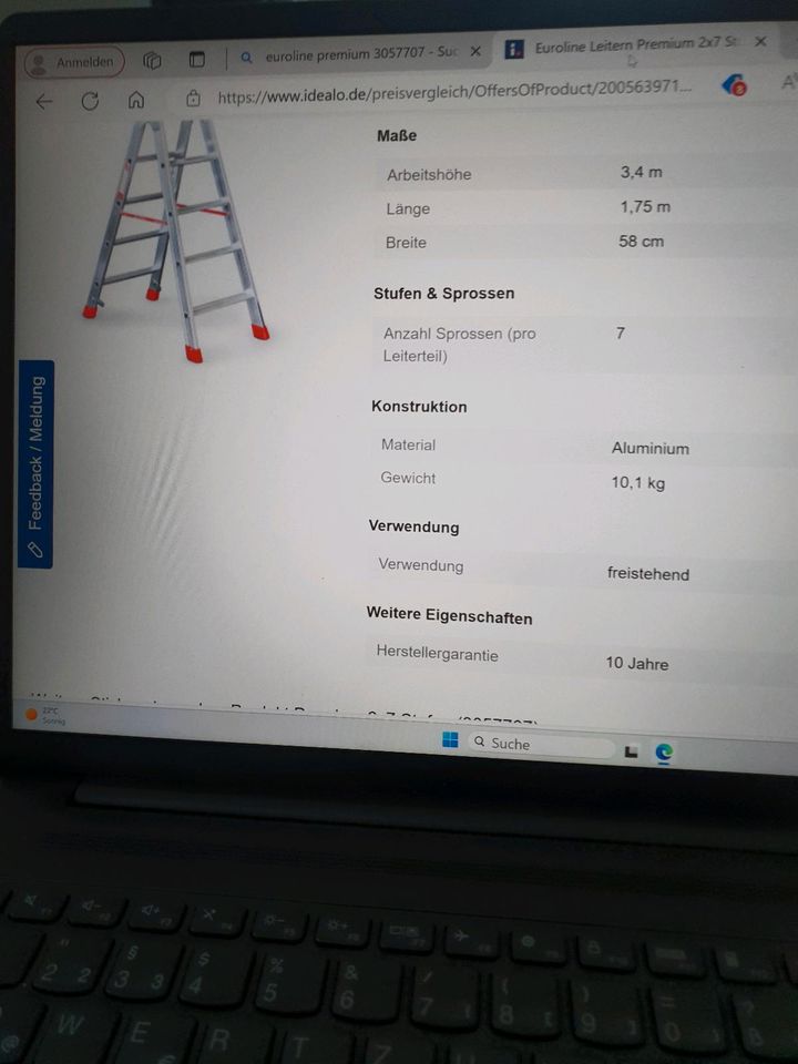 Euroline Leiter Premium 2×7Stufen (3057707) in Hamm