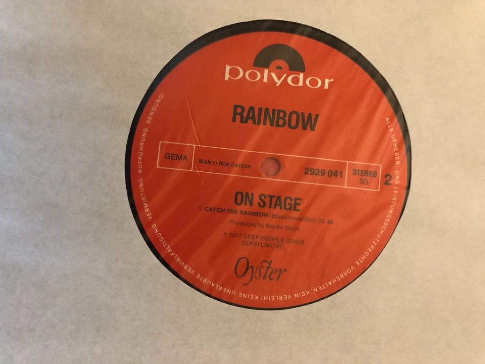 Vinyl Rainbow ‎– On Stage Deutsche Pressung aus den 80er in Trittau