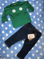 Zara Jeans blau neu & Next Monster Shirt in Größe 6-9M 74 Rheinland-Pfalz - Konz Vorschau