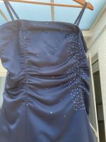 Abendkleid lang Größe 36 dunkelblau Satin Strasssteine Mariposa Nordrhein-Westfalen - Bergisch Gladbach Vorschau