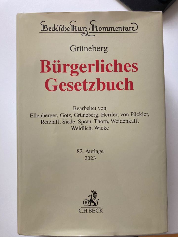 Grüneberg BGB Kommentar 82. Aufl. 2023 in Erfurt