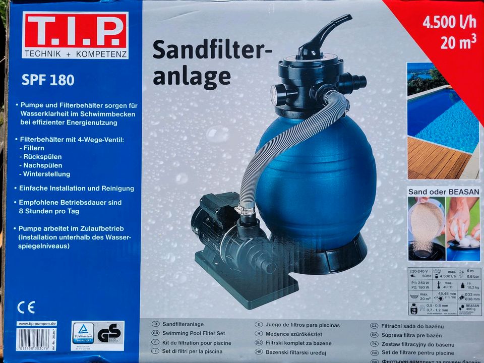 Sandfilteranlage SPF180 in Forst