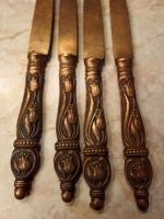 4er Set Obstmesser Jugendstil Stahl-Bronze Hessen - Hanau Vorschau