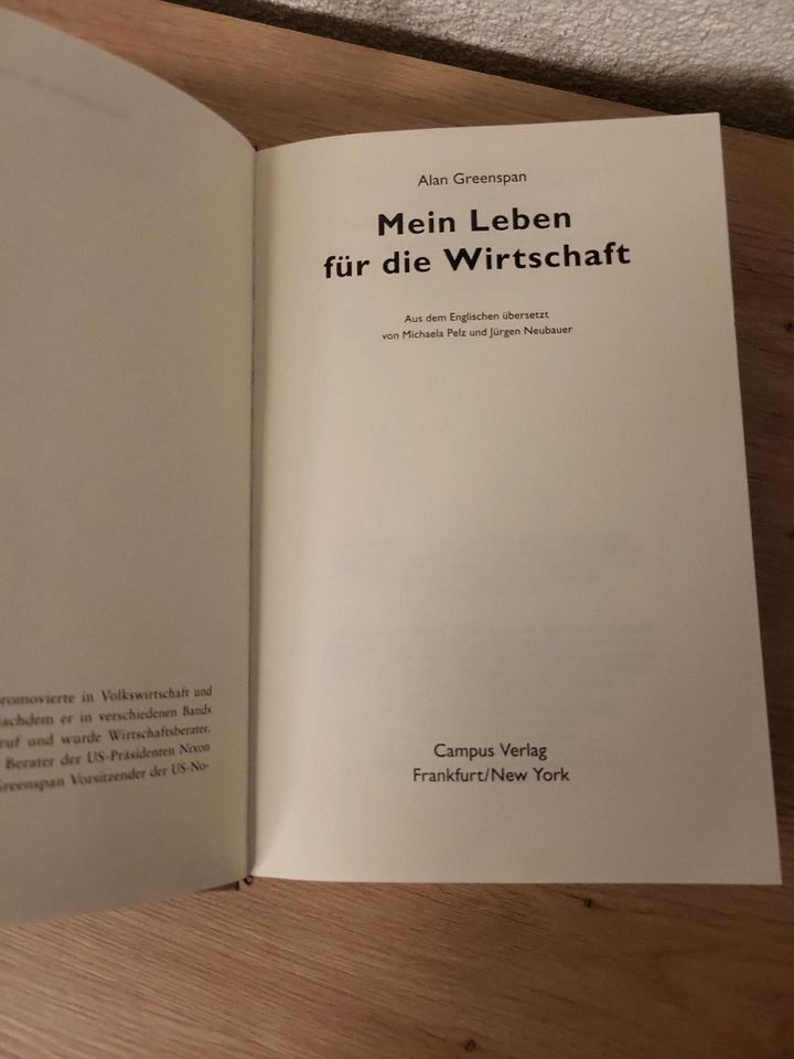 Alan Greenspan,mein Leben für die Wirtschaft,Campus,Buch,Bücher in Deißlingen