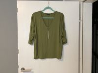 Bonprix 3/4 Arm Shirt Viskose Bluse Reißverschluss Grün Gr. 40/42 Nordrhein-Westfalen - Pulheim Vorschau