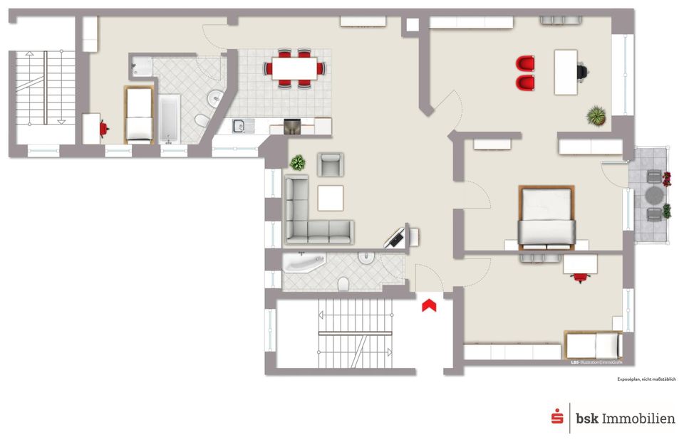 Bezugsfreie, sanierte 4,5-Zimmer-Wohnung in Westend in Berlin