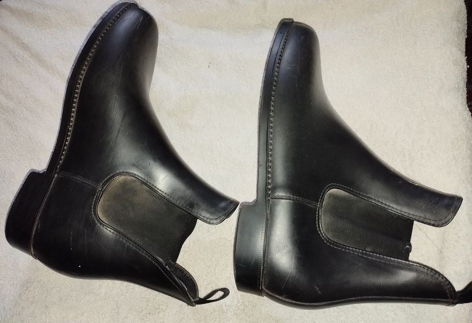 Gummistiefel Reitstiefeletten in schwarz/weinrot Damen Gr.38/39 in Apolda