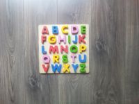 ABC Puzzle Waldorf Montessori Lernspiel Holz Alphabet bunt Baden-Württemberg - Winterlingen Vorschau