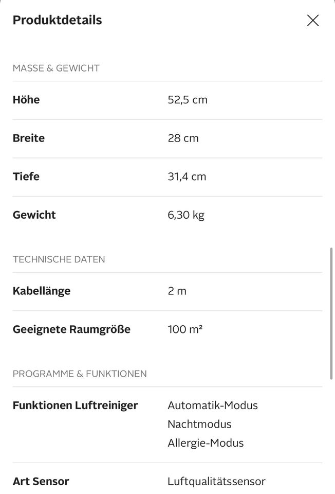 Hoover Luftreiniger in Hamburg