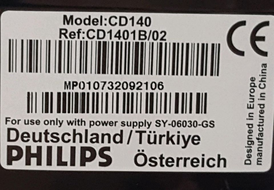 PHILIPS CD 140 SCHNURLOSES TELEFON in Weidenberg