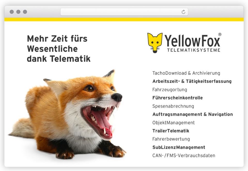 GPS Fuhrparkmanagement; Fahrzeugortung; Tracking; YELLOWFOX in Bautzen