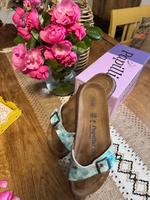 Papillio Gr. 39 neuwertig Birkenstock Türkis Pixel Madrid Nordrhein-Westfalen - Bedburg Vorschau