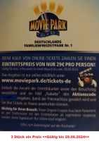 3 Movie Park Gutscheine 2024 zusammen für 1€ Thüringen - Tüttleben Vorschau