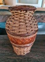 sehr dekorative Vase Steingut Naturfaser geflocht Brauntöne 27 cm Leipzig - Dölitz-Dösen Vorschau