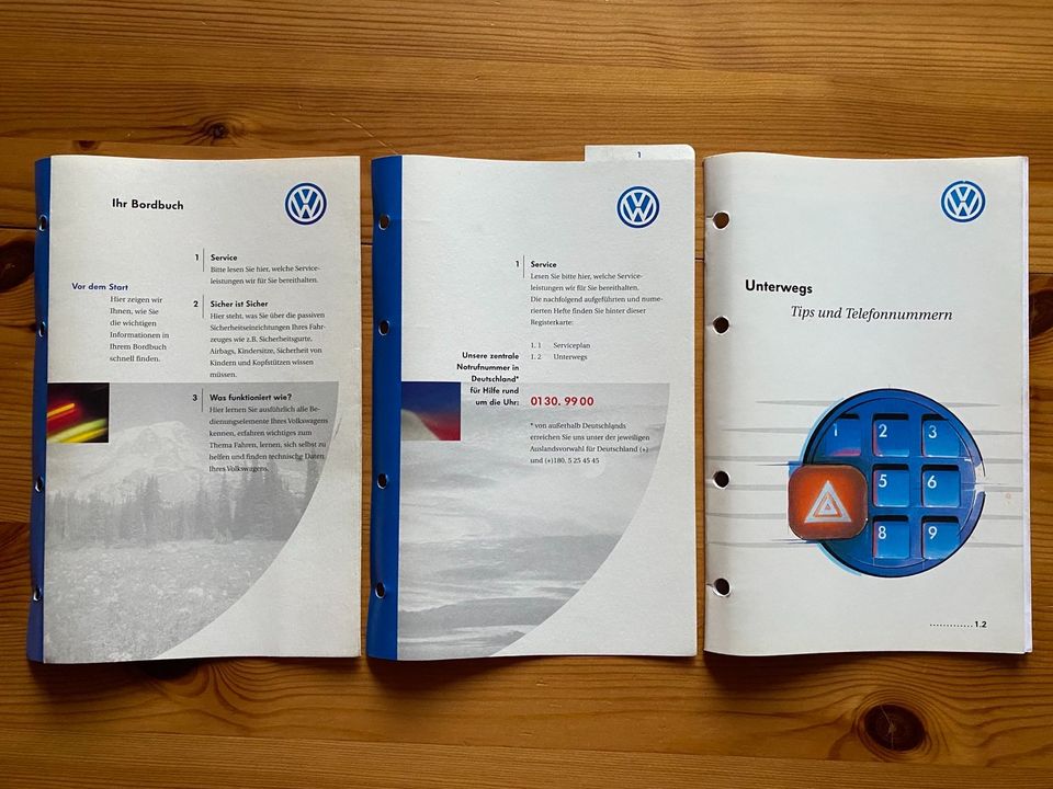 VW Golf IV Bordmappe Anleitung Übersicht Radio Beta Sicherheit in Weingarten