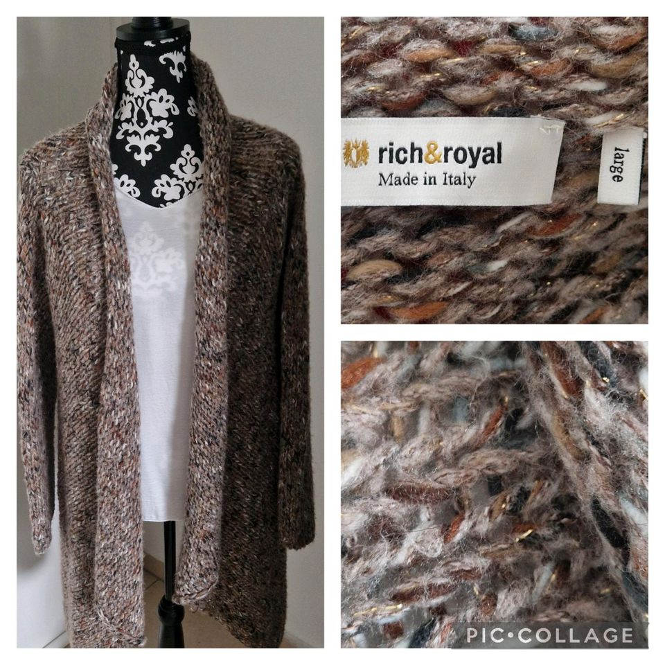 Rich & Royal Strickjacke, multi color, Glitzer Gr. L in Bad Griesbach im Rottal