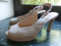 Peeptoos Peep-toe High Heels  beige Gr.39 Bayern - Bamberg Vorschau