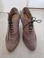 Budapester High Heels, Pumps, graues Velours Leder Nordrhein-Westfalen - Rheinbach Vorschau