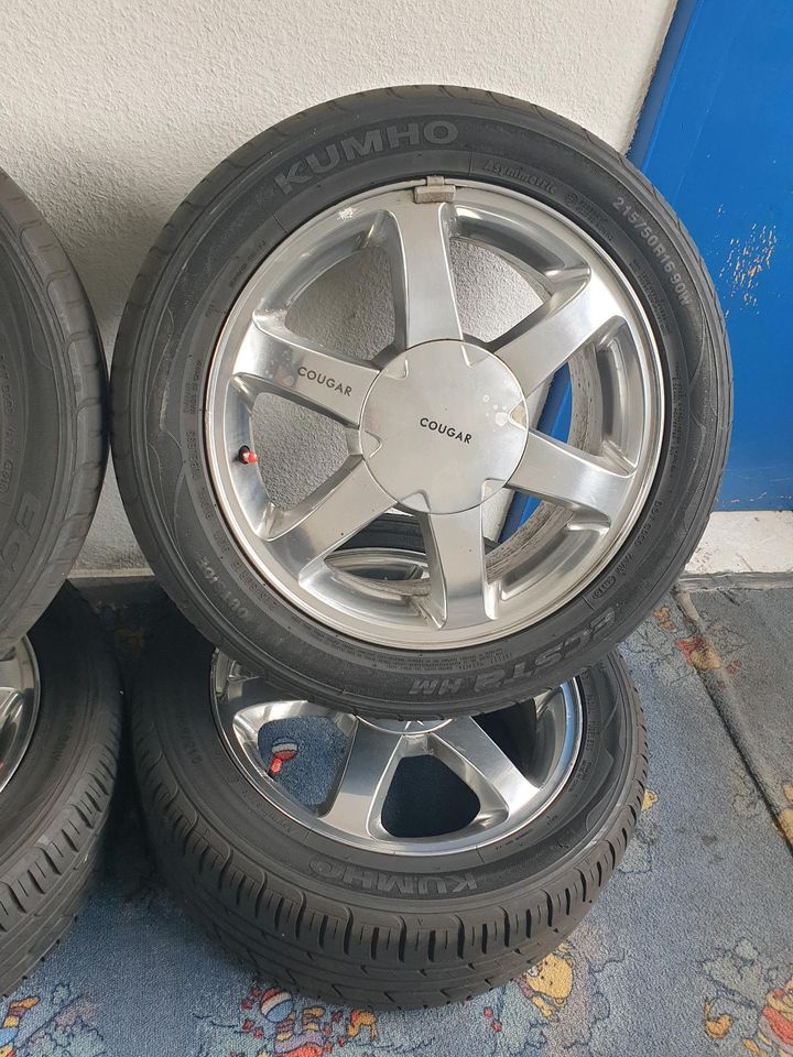 Original Ford Cougar Alufelgen Chrom Poliert 215/50R16 Sommerreif in Dossenheim