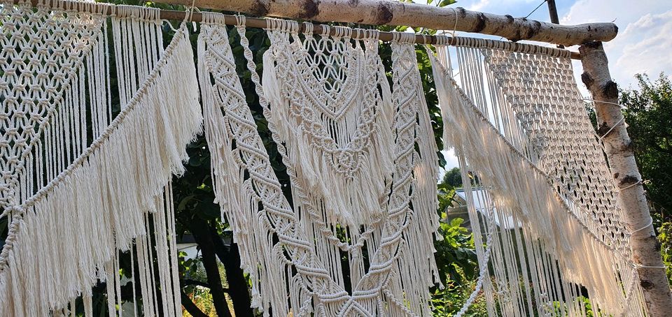 Traubogen Makramee Birke Hochzeit freie Trauung boho mieten leihe in Bottrop