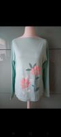 türkis mintgrünes Shirt Langarmshirt Longsleeve mit rosa Blumenmu Köln - Rondorf Vorschau