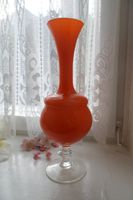 60/70er Jahre Orange Opalinglas Vase innen Weiß außen Klare Lasur Berlin - Wilmersdorf Vorschau