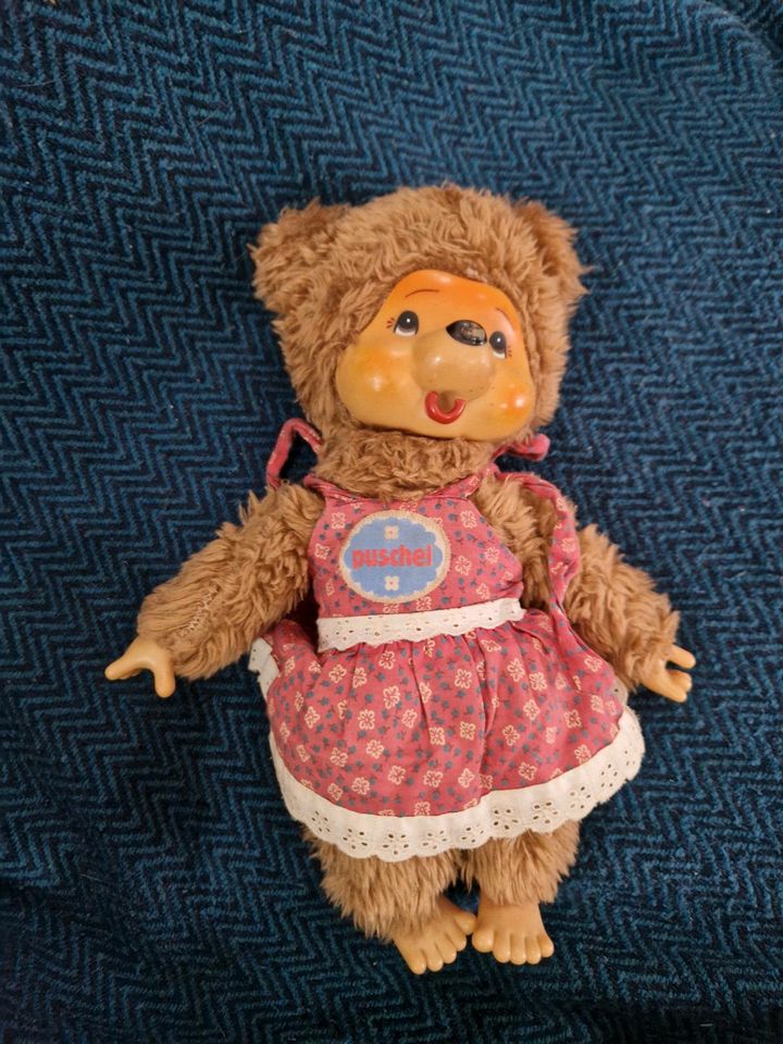 Vintage Monchhichi Puschel Bär, Tobby Bär, Monchichi Freunde in Schwartbuck