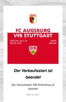 Suche | 2 Tickets Augsburg - VfB | Gäste Stuttgart - Stuttgart-West Vorschau