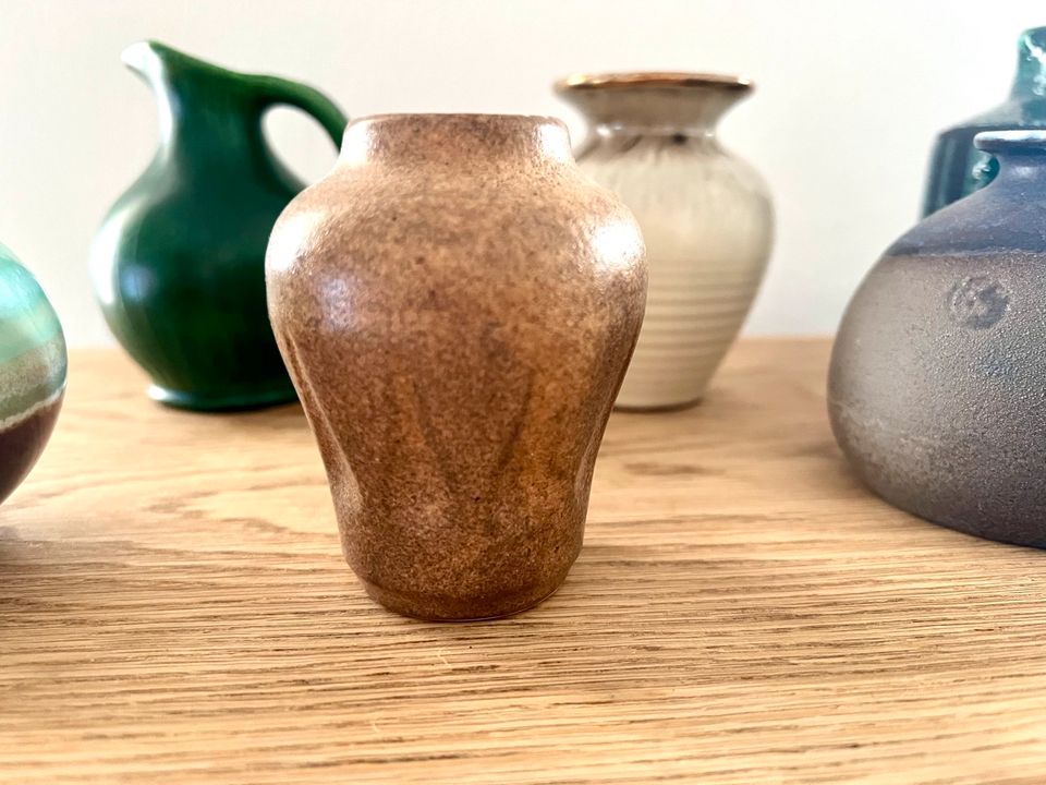 Vase WGP Mini Strehla Kagel Art Deco signiert Keramik Lava Lasur in Berlin