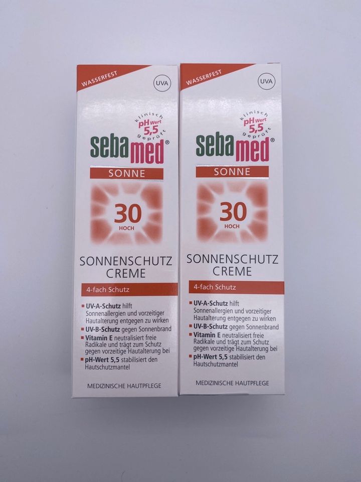 Sebamed Sonne Sonnenschutz Creme 30 Hoch 2x 75 ml NEU 150 in Kahla