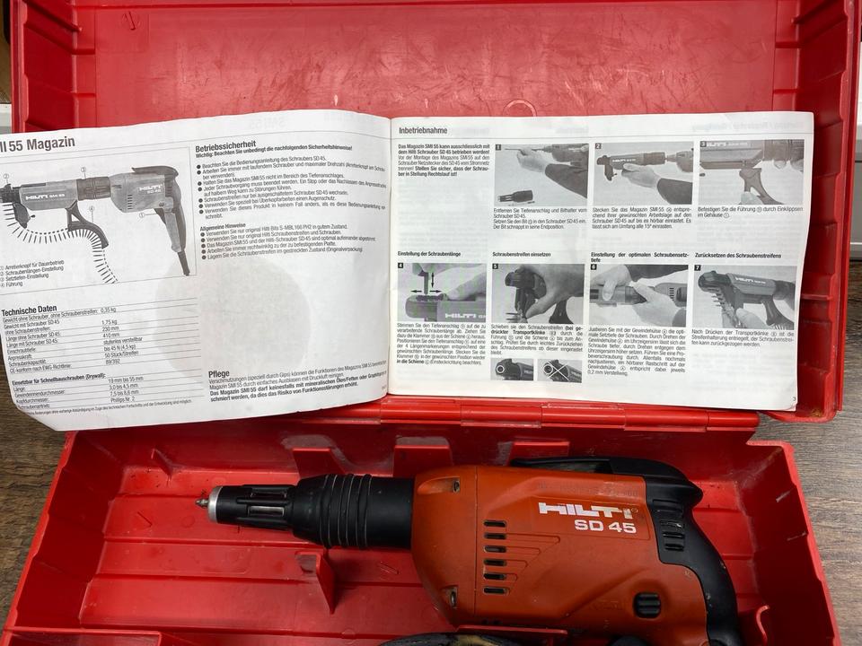 Hilti SD 45 + SMI 55 Trockenbauschrauber m. Magazin i. Koffer.Top in Bad Hersfeld