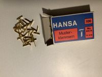 Hansa 100 Musterbeutelklammern 16mm eckige Form vermessingt neu Baden-Württemberg - Leonberg Vorschau