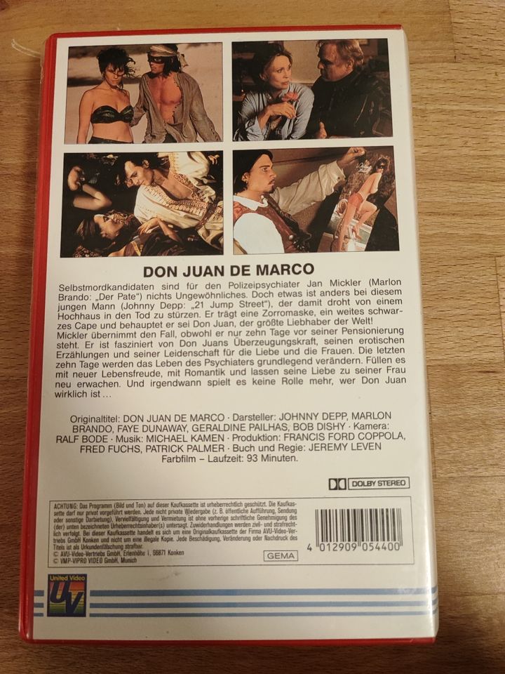 VHS - Don Juan de Marco in Stuttgart