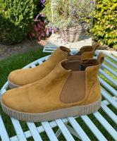Damen Halbschuhe Chelseaboots Marco Tozzi Velour Senfgelb Gr.36 Baden-Württemberg - Argenbühl Vorschau