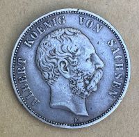 5 Reichsmark 1875 Albert von Sachsen, 900 Silber Baden-Württemberg - Karlsbad Vorschau