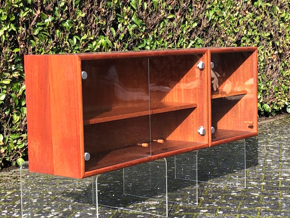 VINTAGE TEAK SCHRANK VITRINE REGAL DANISH MODERN MIDMOD in Diez