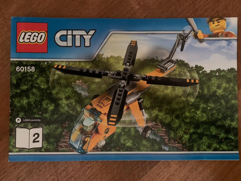 Lego City Set 60158 Dschungel-Frachthubschrauber vollständig in Werneck