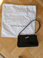 Ledertasche Longchamp, schwarz, Krokooptik,  ca. 28×16×8 cm München - Trudering-Riem Vorschau