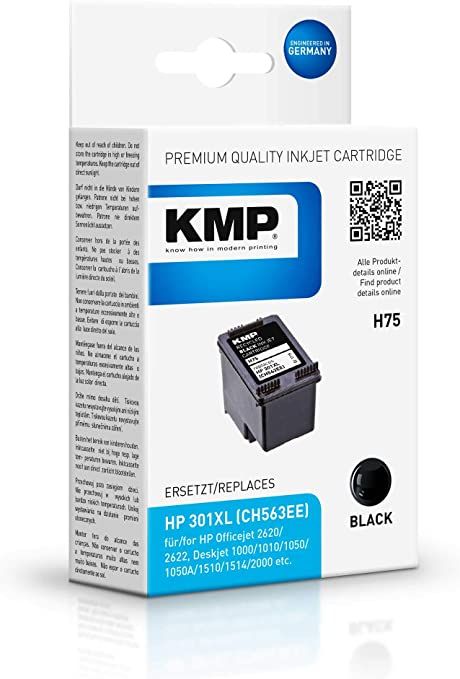 KMP H75 schwarze Druckerpatrone, ersetzt HP 301XL, NEU in OVP in Frankfurt am Main