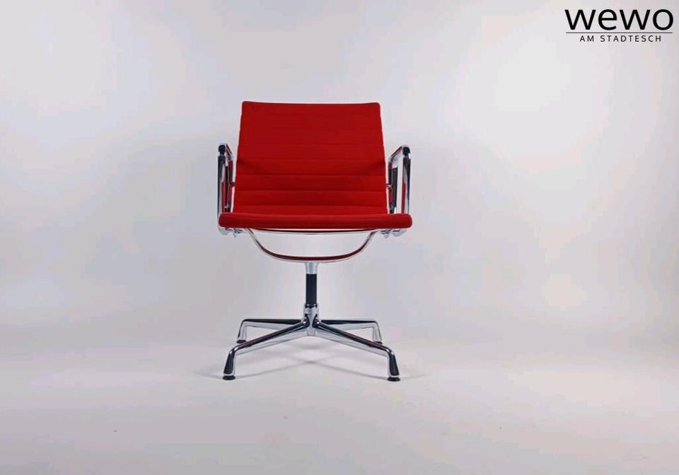 Vitra Charles Eames EA 108 Chair Hopsack drehbar Chrom rot in Schüttorf