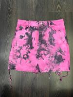 Batik-Jeansrock in Pink & Schwarz stretch Bayern - Kronach Vorschau