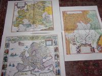 3 Kunstdrucke historische Landkarten coloriert Nordrhein-Westfalen - Monheim am Rhein Vorschau