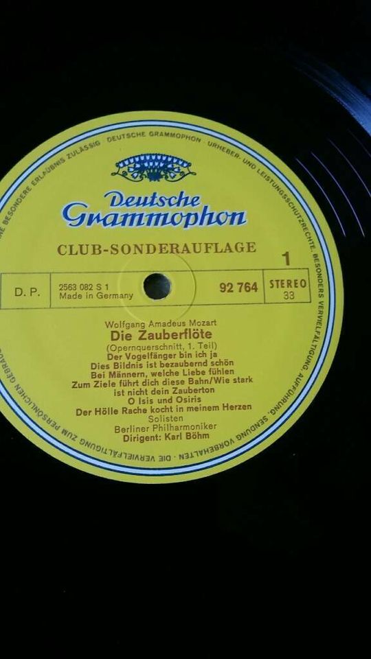 Schallplatten    DIE  ZAUBERFLÖTE in Rosenberg