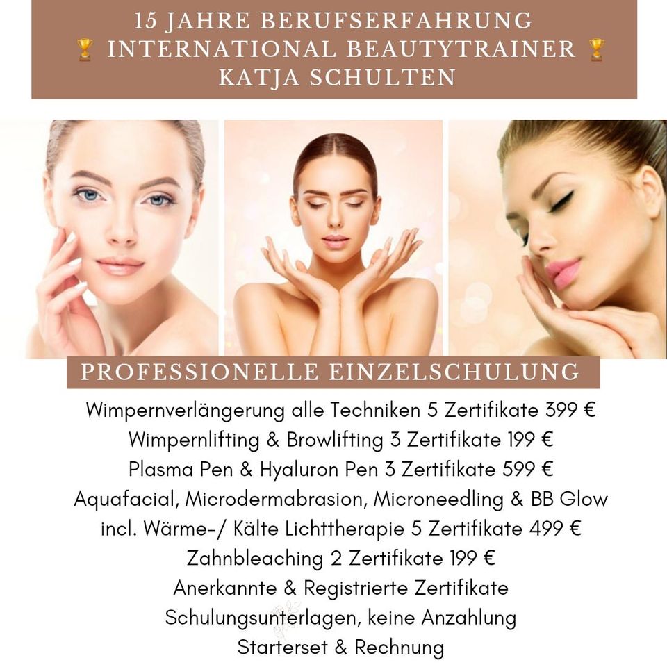 Wimpernlifting/ Browlifting Einzelschulung incl. 3 Zertifikate in Hattingen