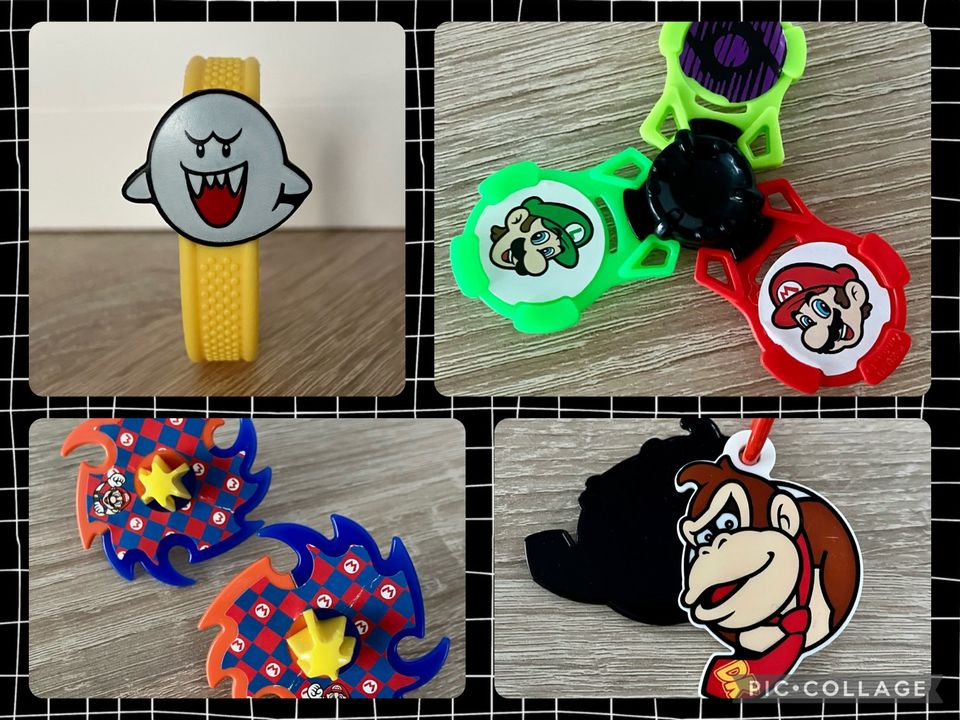 Ü Ei Figuren Super Mario Armband Anhänger Spinner Kreisel in Rietberg